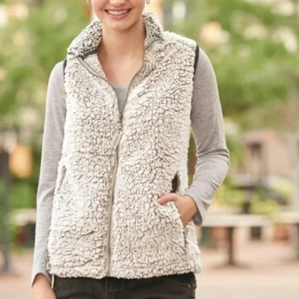 J. America - Women’s Epic Sherpa‎ Full-Zip Vest - 8456